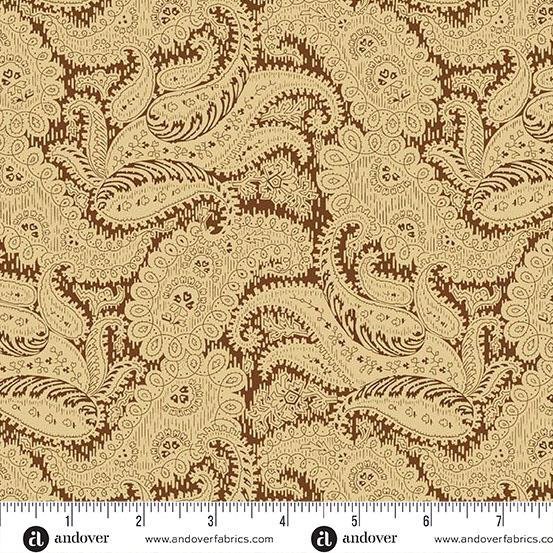 AND Carolina Broad Damask - A-5312-N Brown - Cotton Fabric