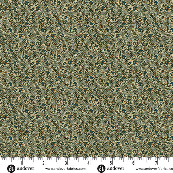 AND Carolina Budding Beauty - A-5317-B Blue - Cotton Fabric