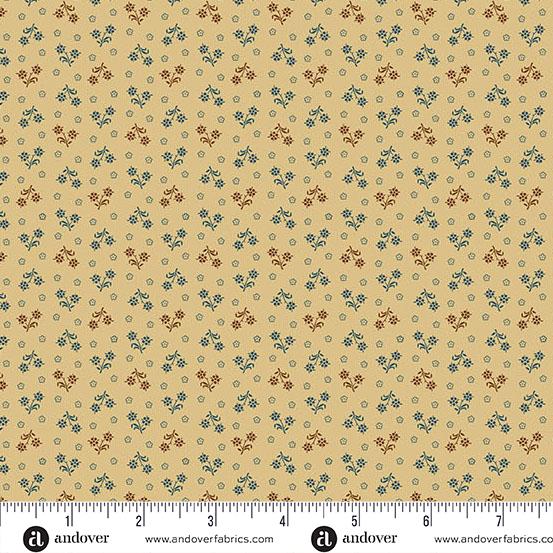 AND Carolina Darling Buds - A-5318-B Blue - Cotton Fabric