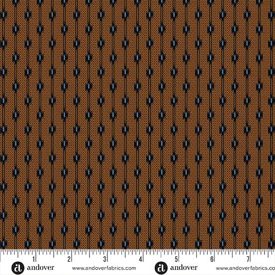 AND Carolina Dotty Stripe - A-5319-N Brown - Cotton Fabric