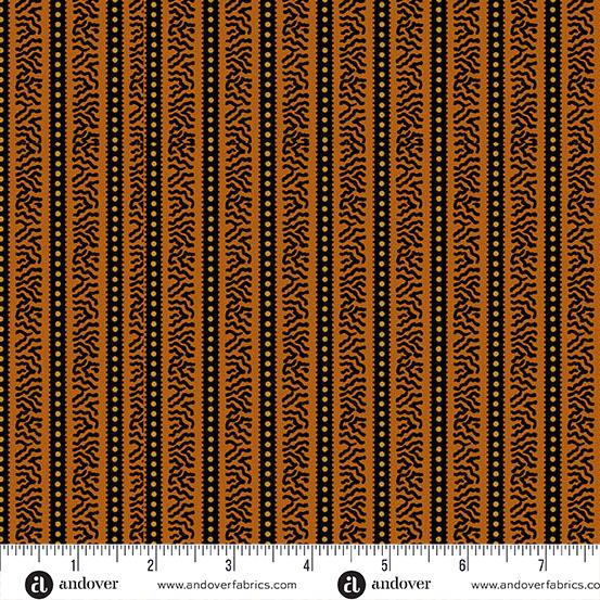 AND Carolina Striped Side - A-5181-O Cheddar - Cotton Fabric