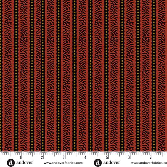 AND Carolina Striped Side - A-5181-R Red - Cotton Fabric