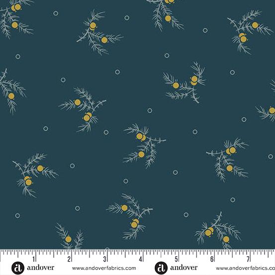 AND Carolina Tossing Sprig - A-5315-B Blue - Cotton Fabric