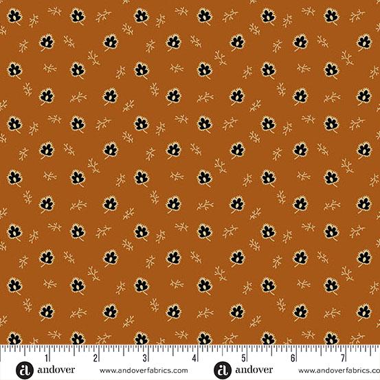AND Carolina Acorn Leaf - A-5316-O Cheddar - Cotton Fabric