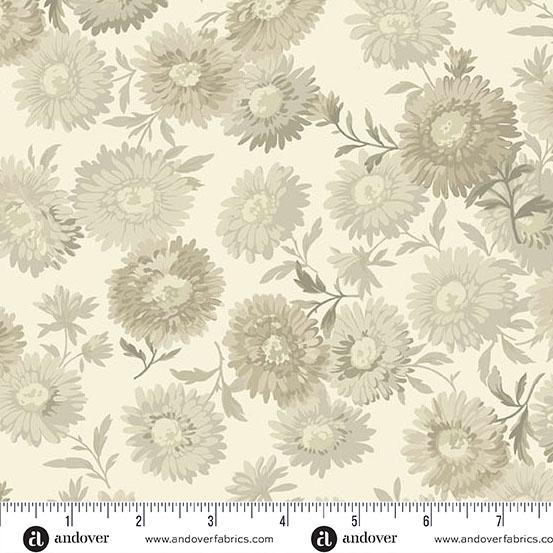 AND Chrysanthemum 108" - 1680-C Dove - Cotton Fabric