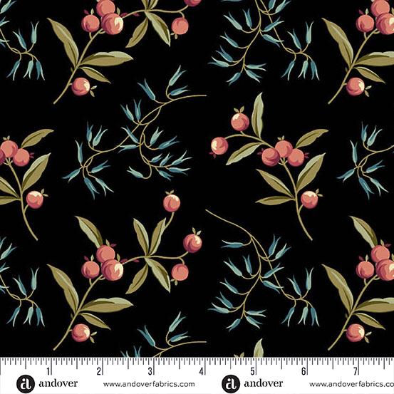 AND Dahlia Coralberry - A-1375-K Dusk - Cotton Fabric