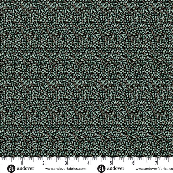 AND Dahlia Daylilies - A-1382-T Night Sky - Cotton Fabric