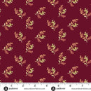 AND Dahlia Holly Berry - A-1377-R Cranberry - Cotton Fabric