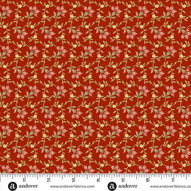 AND Farmer's Daughter Sweet Clover - 10078-R Red Rose - Cotton Fabric