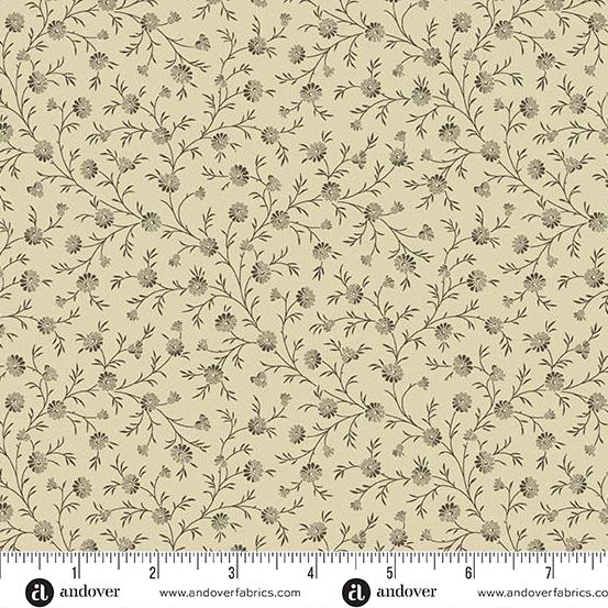 AND Farmhouse Daisy Garland - A-1358-N Shadow - Cotton Fabric
