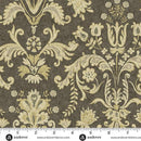 AND Farmhouse Damask - A-1354-KN Hickory - Cotton Fabric