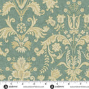 AND Farmhouse Damask - A-1354-T Teal - Cotton Fabric
