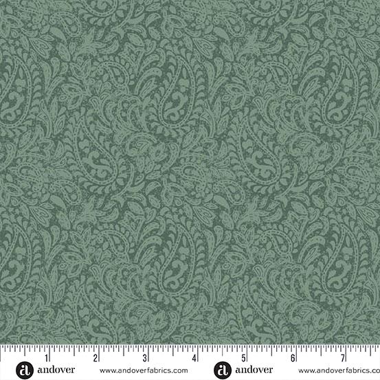 AND Farmhouse Kashmir - A-1359-T Teal - Cotton Fabric