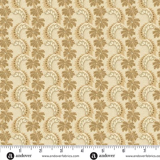 AND Holbrook Louise - 1539-Y Tan/Yellow - Cotton Fabric
