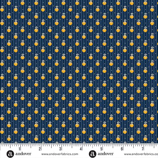 AND Indigo Cheddar - A-1142-B Indigo - Cotton Fabric