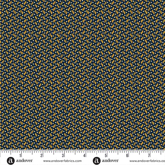AND Indigo Cheddar - A-1146-B Indigo - Cotton Fabric