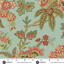 AND Jingle Bell - 10343-B Ornamental Garden Vintage Blue - Cotton Fabric