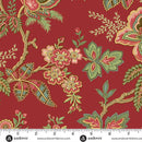 AND Jingle Bell - 10343-R Ornamental Garden Cranberry - Cotton Fabric