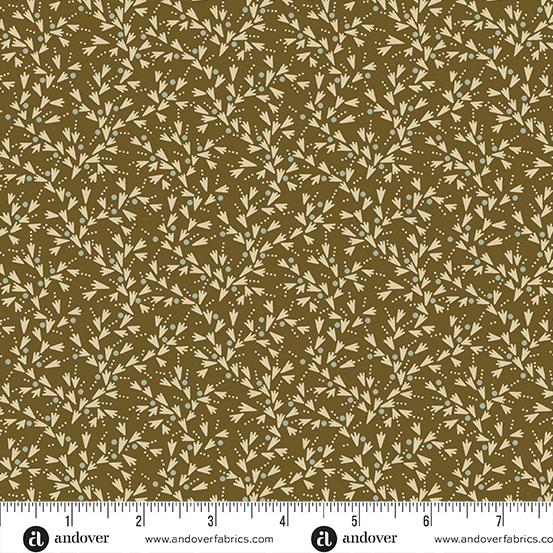 AND Joy Snow Tracks - A-1054-N Evergreen - Cotton Fabric