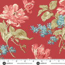 AND Lighthouse Front Porch Bouquet - A-1472-R Red Roof - Cotton Fabric