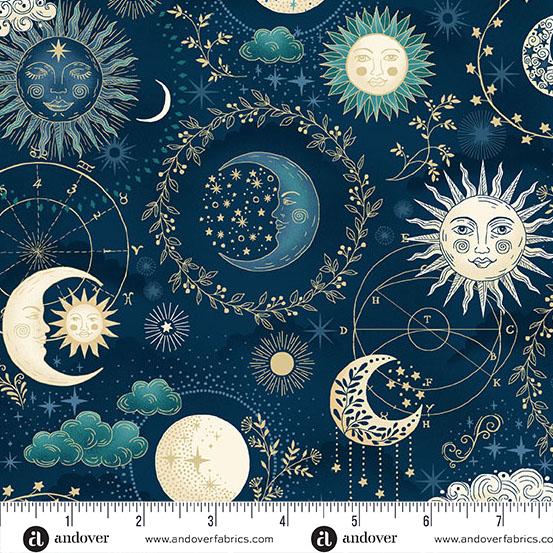 AND Luna - MU-071-B - Cotton Metallic Fabric