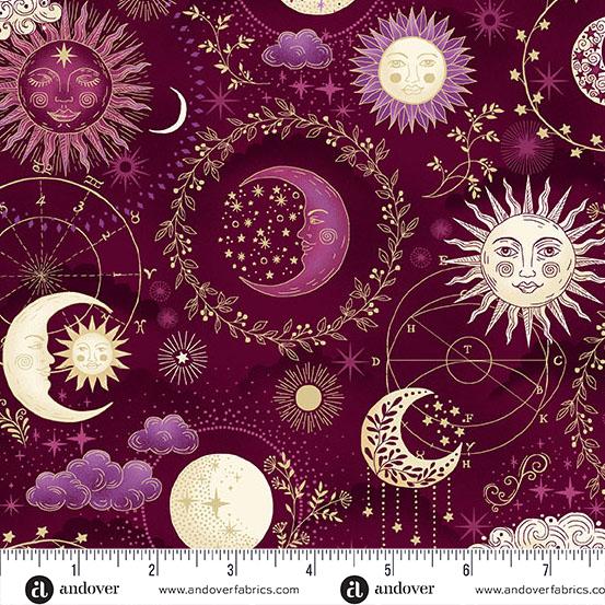 AND Luna - MU-071-R - Cotton Metallic Fabric