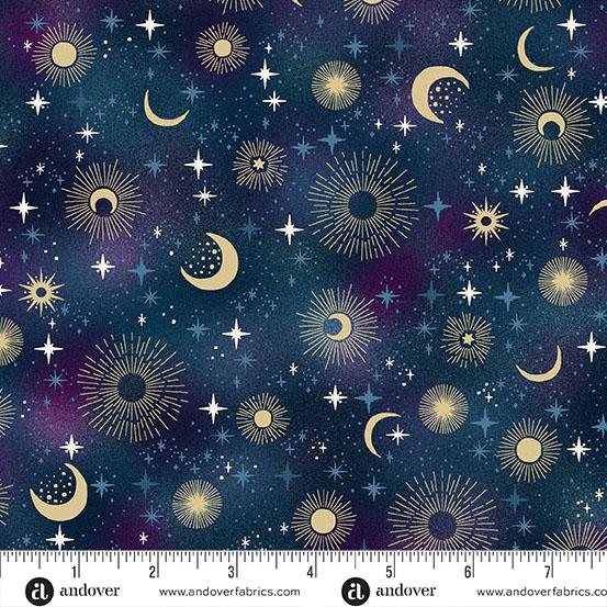 AND Luna - MU-073-B - Cotton Metallic Fabric