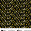 AND Madison Manor Revisited Small Paisley - 10143-G Black - Cotton Fabric