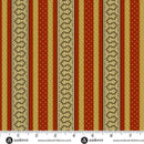 AND Madison Manor Revisited Thorn Stripe - 10141-R Red - Cotton Fabric