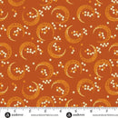 AND Midnight Moon Crescent Moon - 1528-O Pumpkin - Cotton Fabric