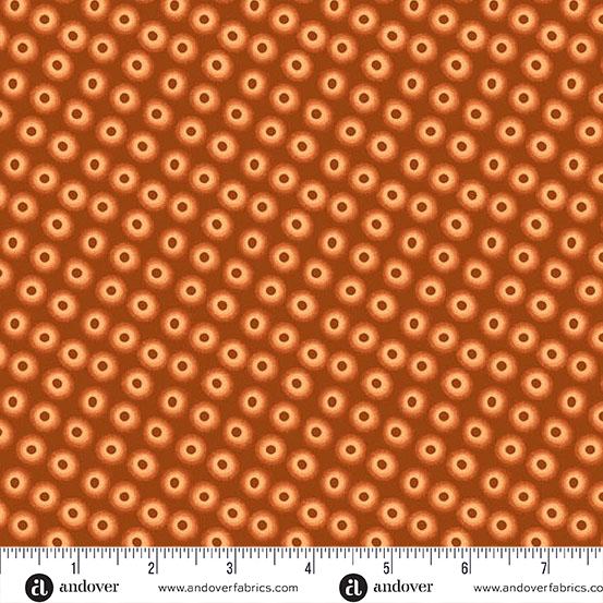AND Midnight Moon Eclipse - 1535-O Pumpkin - Cotton Fabric