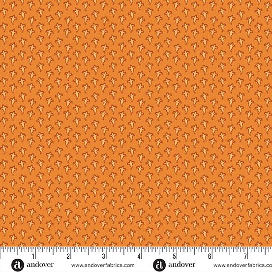 AND Midnight Moon Ghost - 1531-O Pumpkin - Cotton Fabric