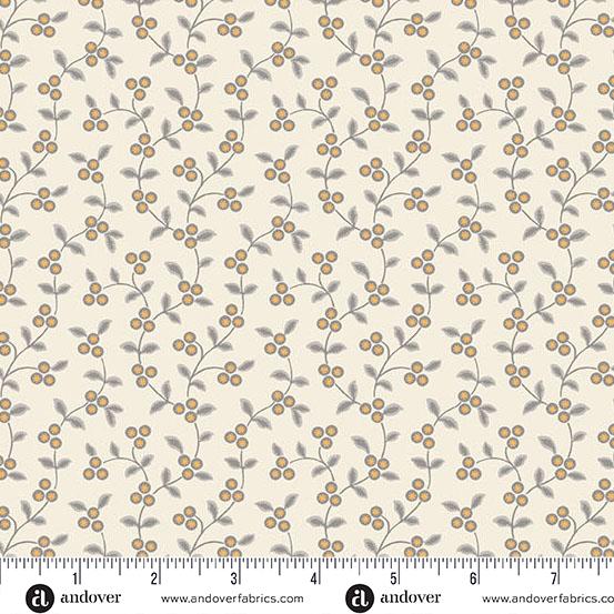 AND Midnight Moon Vine - 1530-L Bright - Cotton Fabric