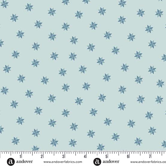 AND Sewing Bird Le Moyne Star - 1610-B Bluebonnets - Cotton Fabric