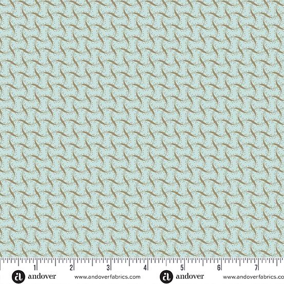 AND Sewing Bird Ribbon Weave - 1611-LB Adriatic - Cotton Fabric