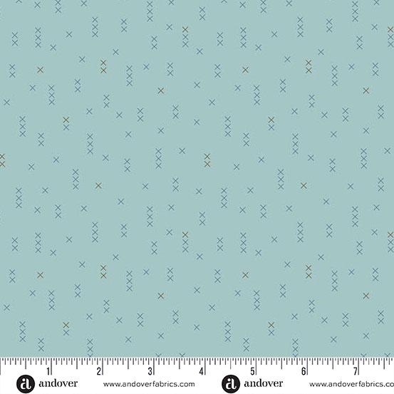 AND Sewing Bird Cross Stitch - 1613-B Velvet - Cotton Fabric