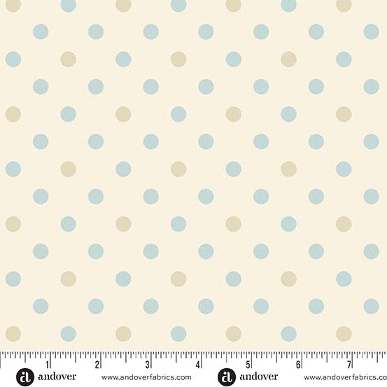AND Sewing Bird Pearls - 1615-L Cream - Cotton Fabric