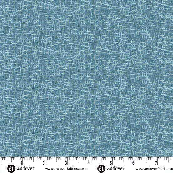 AND Sewing Bird Tweed - 1619-B Blueberry - Cotton Fabric