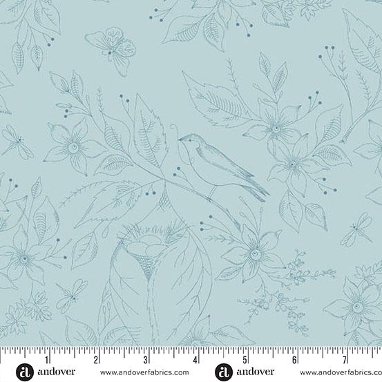 AND Sewing Bird 108" - 1681-LB Pacific - Cotton Fabric