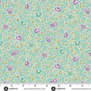 AND Sweet Things Climbing Rose - 1636-T Teal - Cotton Fabric