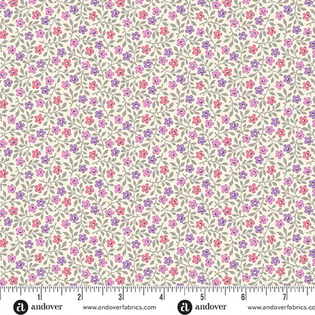 AND Sweet Things Groundcover - 1641-P Purple - Cotton Fabric