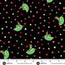 AND The Very Hungry Caterpillar Snack Time - A-1438-K Black - Cotton Fabric