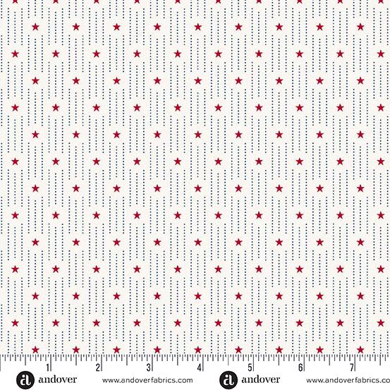 AND Tradition Pin Dot Stripe - A-1328-L White - Cotton Fabric