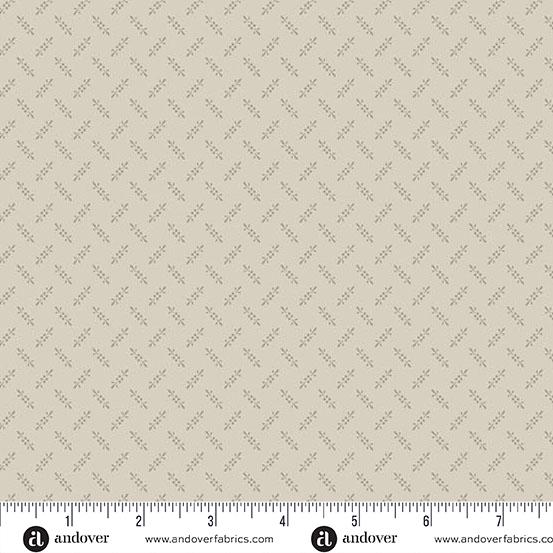 AND Wildflower Cottage Fern Moss - 1597-C Cloud - Cotton Fabric