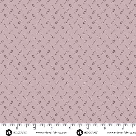 AND Wildflower Cottage Fern Moss - 1597-P Lilac - Cotton Fabric