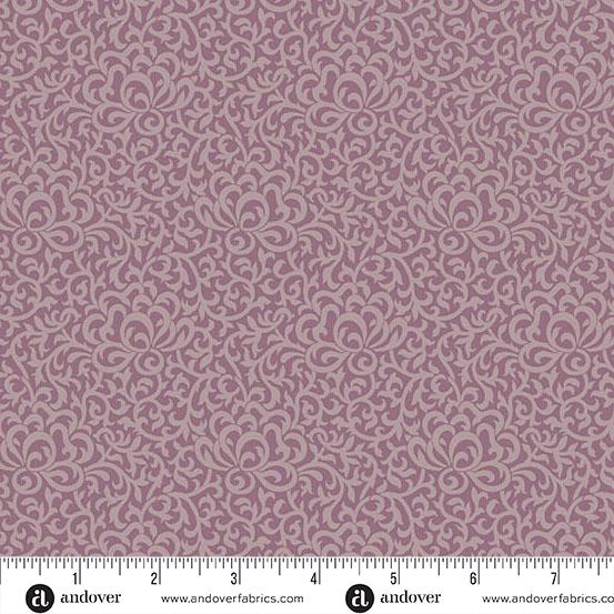 AND Wildflower Cottage Garden Gate - 1599-P Violet - Cotton Fabric