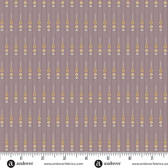 AND Wildflower Cottage Petal Chain - 1595-P Thistle - Cotton Fabric