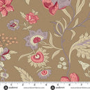 AND Wildflower Cottage Wildflowers - 1590-N Toffee - Cotton Fabric
