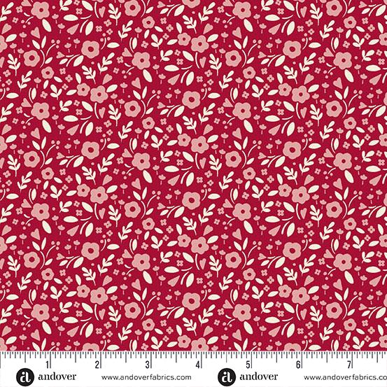 AND A Woodsy Cottage Little Darling - A-1369-R Amaranth - Cotton Fabric