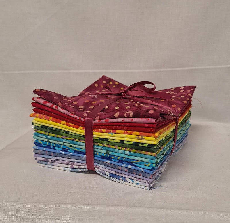 Assorted Batik Fat Quarter Bundle - 20 Fat Quarters - Cotton Batik Fabric